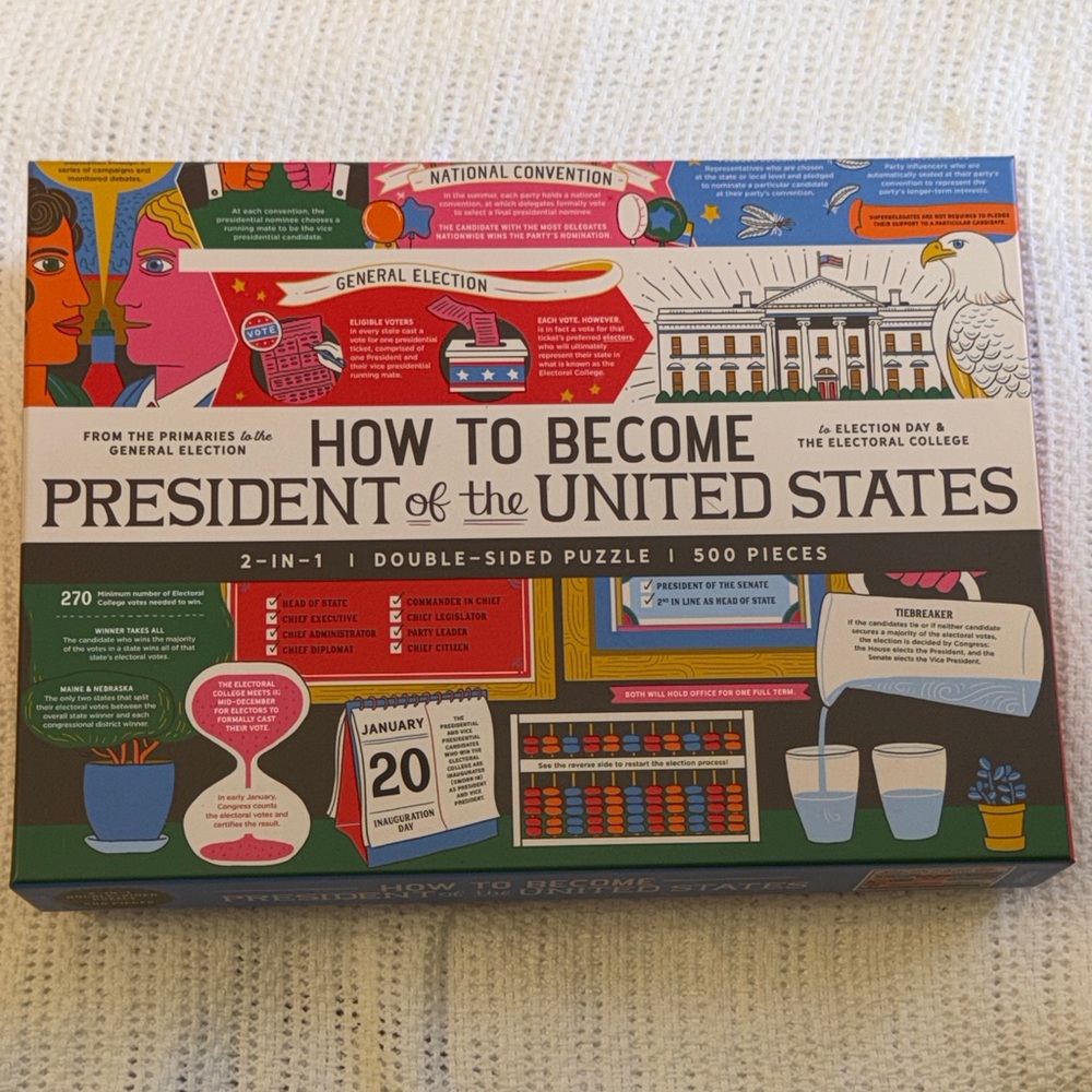 How to Become President of the United States Puzzle - Multicolor NEW